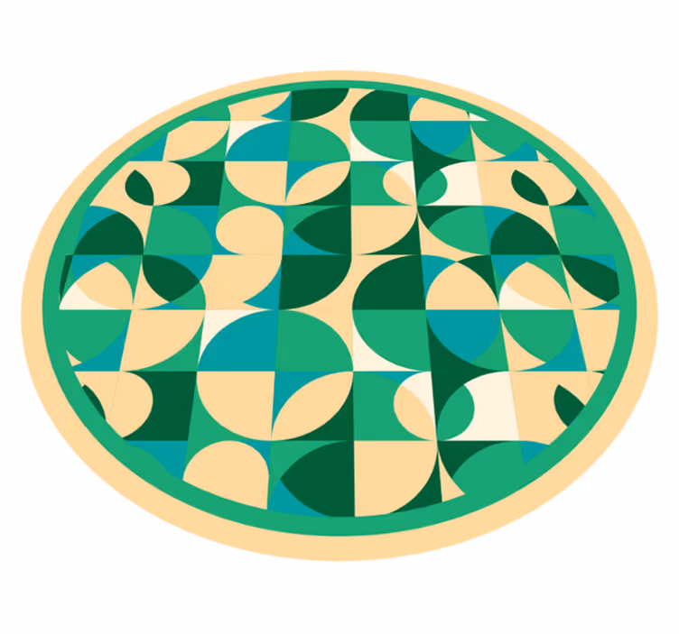 Circular Geometries geometric vinyl rug - TenStickers