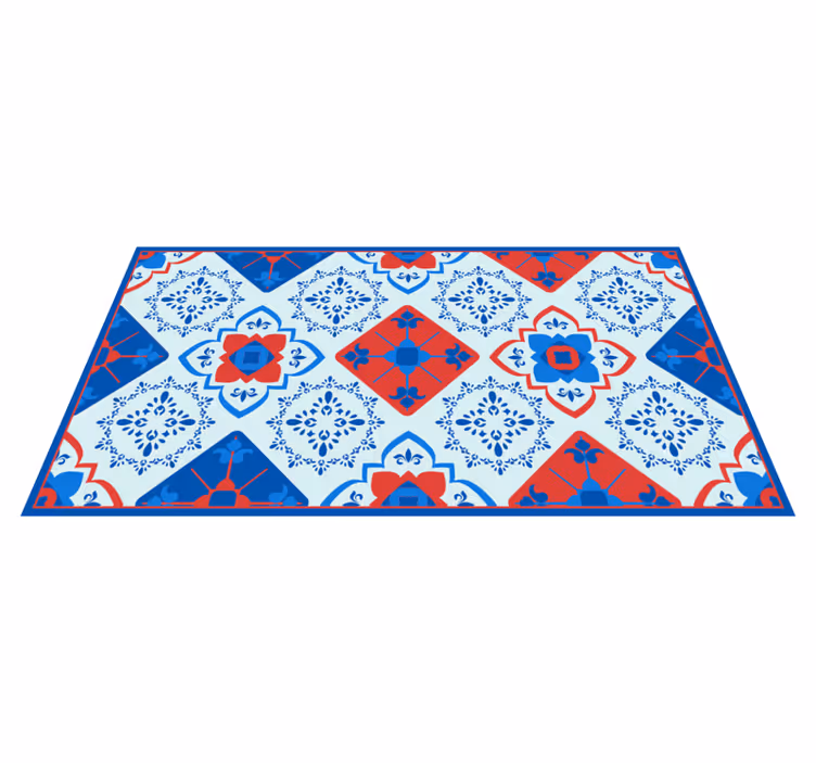 Mediterranean Mosaic tile vinyl rug - TenStickers