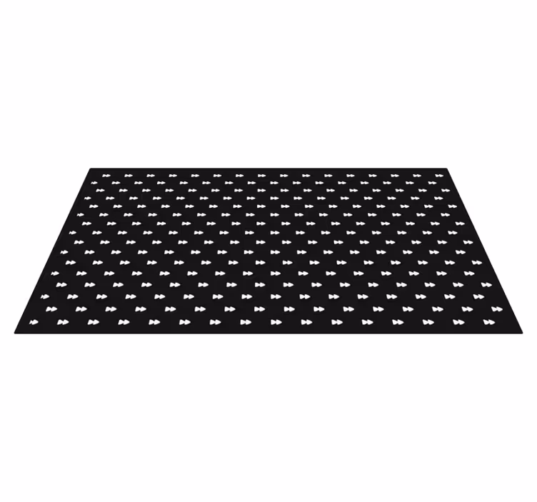 Monochrome Bowties striped vinyl rug - TenStickers