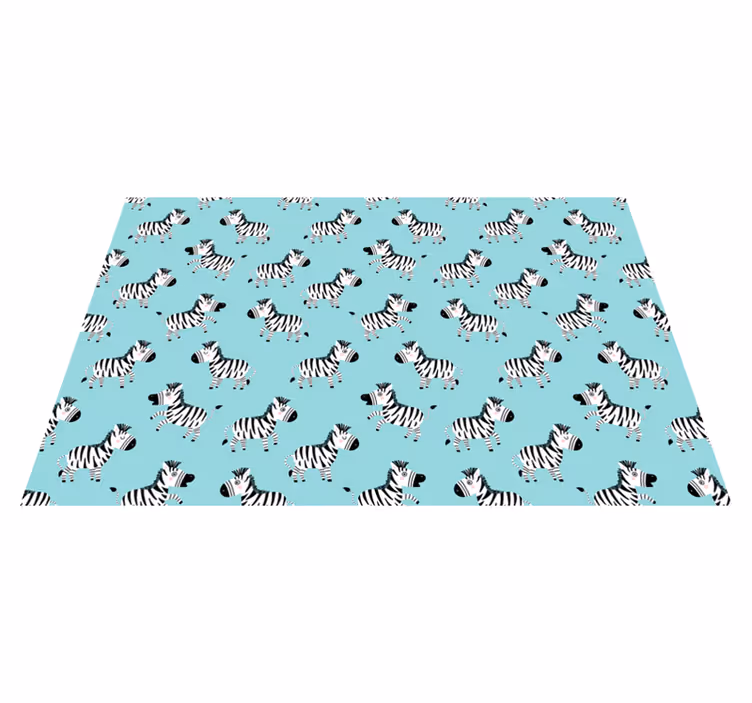 Cute Zebra for Kids vinyl rug - TenStickers