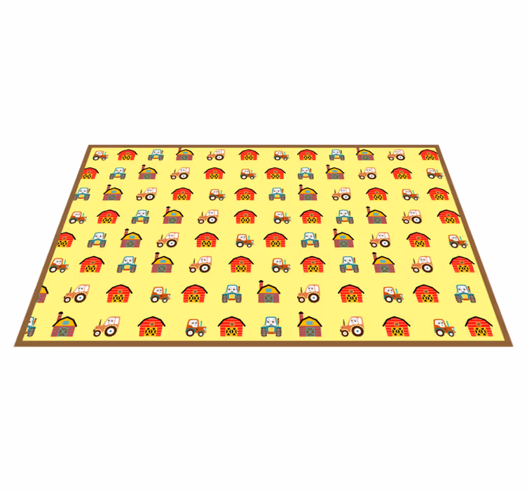 Farmyard Fun kids vinyl rug - TenStickers