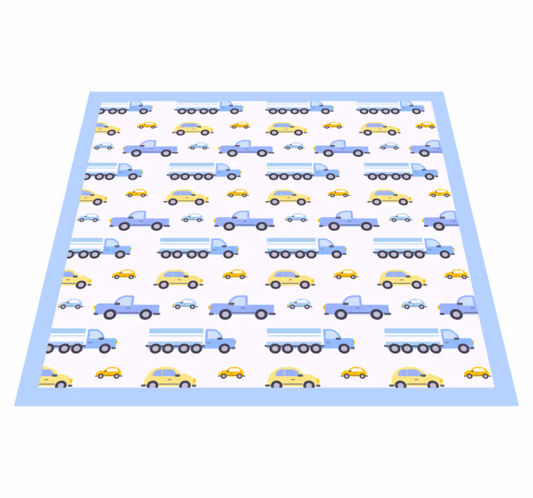 Types of Truck kids vinyl rug - TenStickers