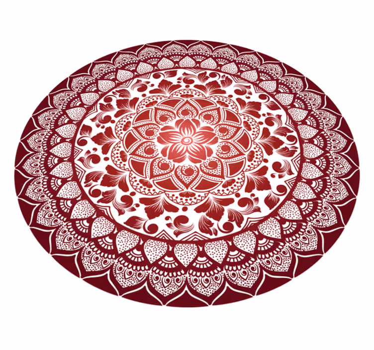 Intricate Mandala Emblem mandala vinyl rug - TenStickers