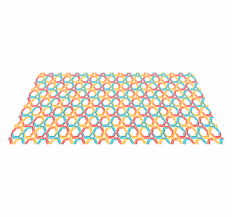 Interlocking Pattern geometric vinyl rug - TenStickers