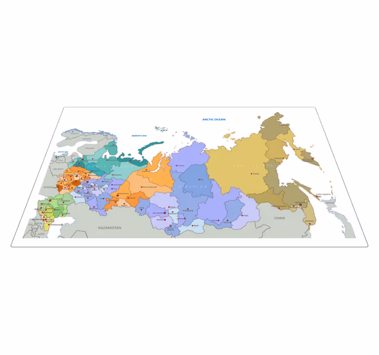 Map Card  USSR  - OR world map rug - TenStickers