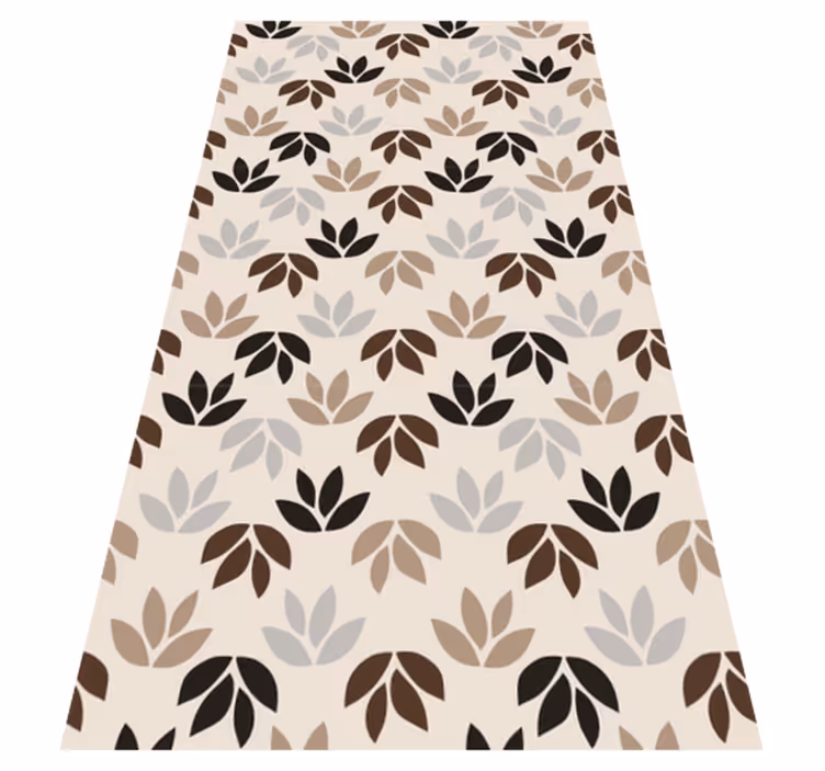 Brown leaf branches floral rug - TenStickers