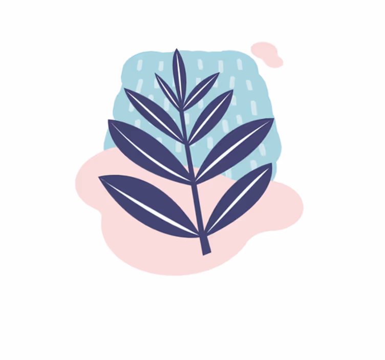 Abstract leaf floral rugs - TenStickers
