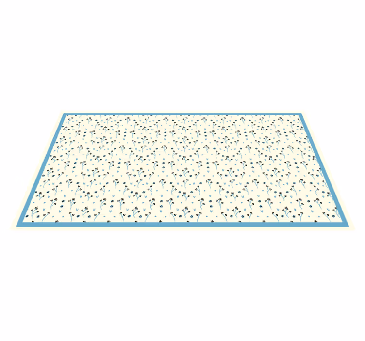 Subtle botanical motif bedroom vinyl rug - TenStickers