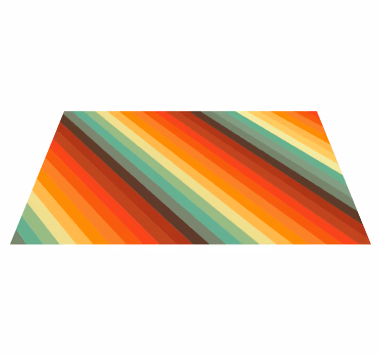 Retro colours stripes vinyl carpet - TenStickers