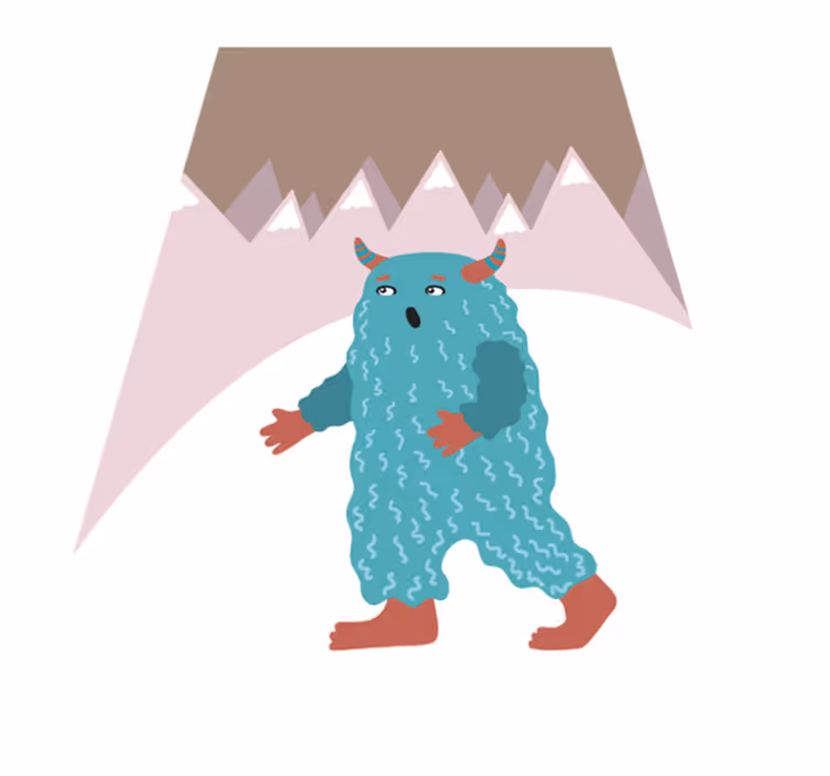 Nordic monster character kids vinyl rug - TenStickers