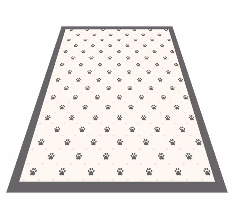 Animal print vinyl rug paw print design - TenStickers