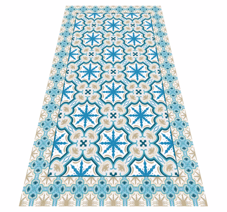 Blue and Brown Beija vintage rug - TenStickers