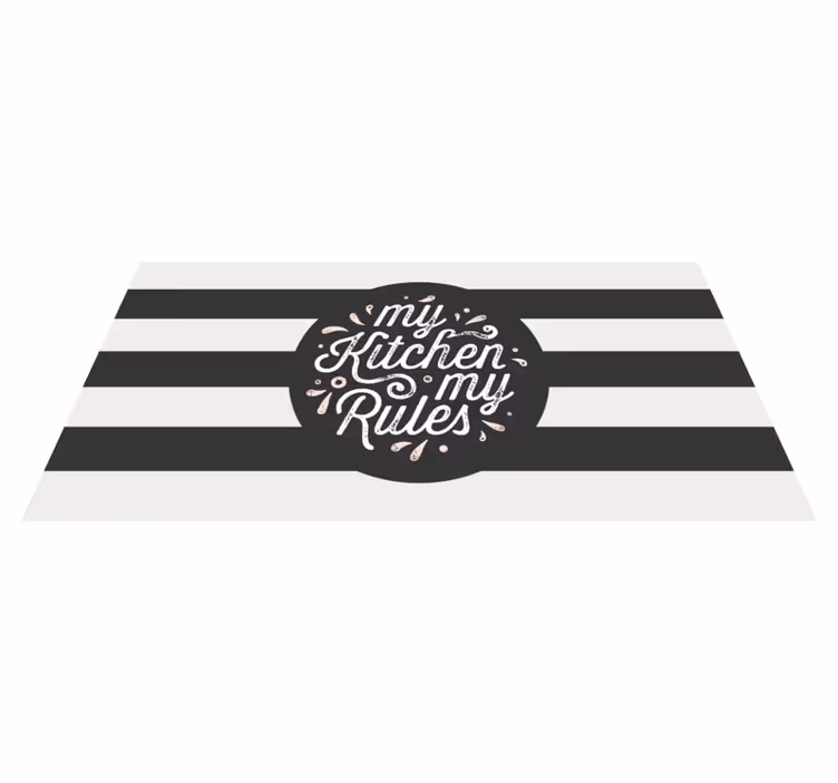 My culinary space, my guidelines kitchen vinyl rug - TenStickers