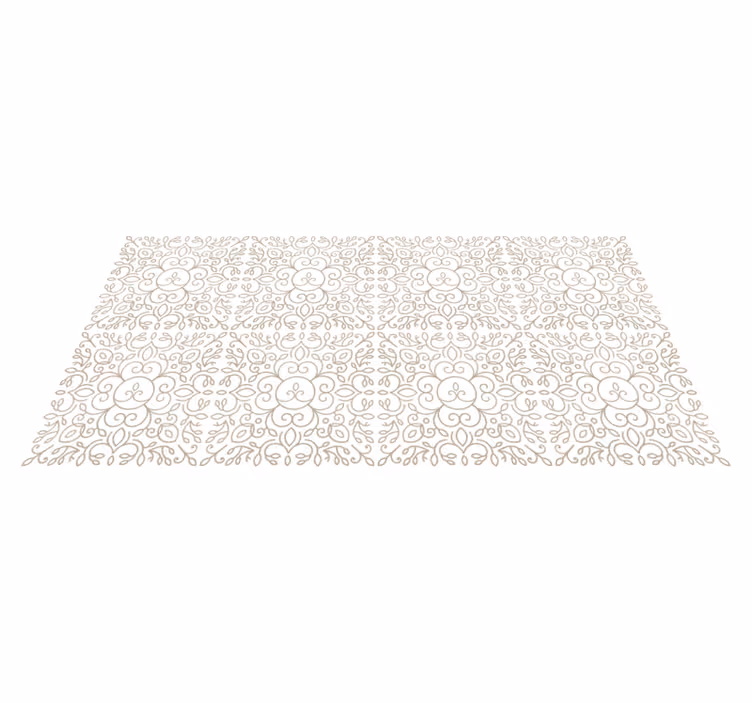 Floral outline concept kids vinyl rug - TenStickers