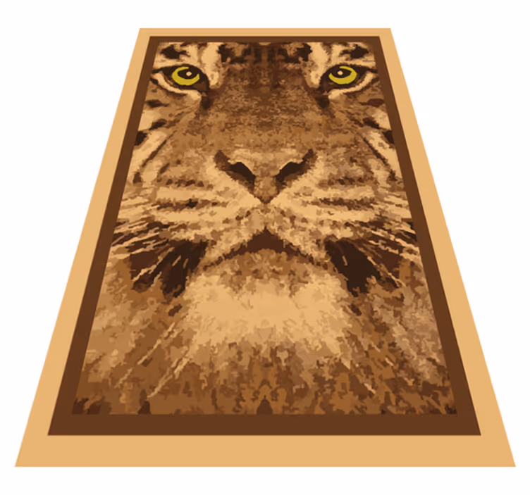 Majestic tiger face animal vinyl rug - TenStickers