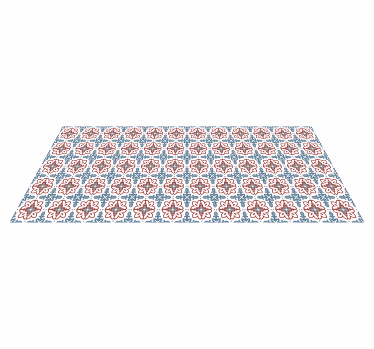Tiles in blue tile vinyl carpet - TenStickers