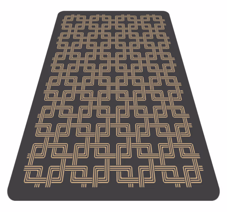 Elegant Line Patterns mosaic vinyl rug - TenStickers
