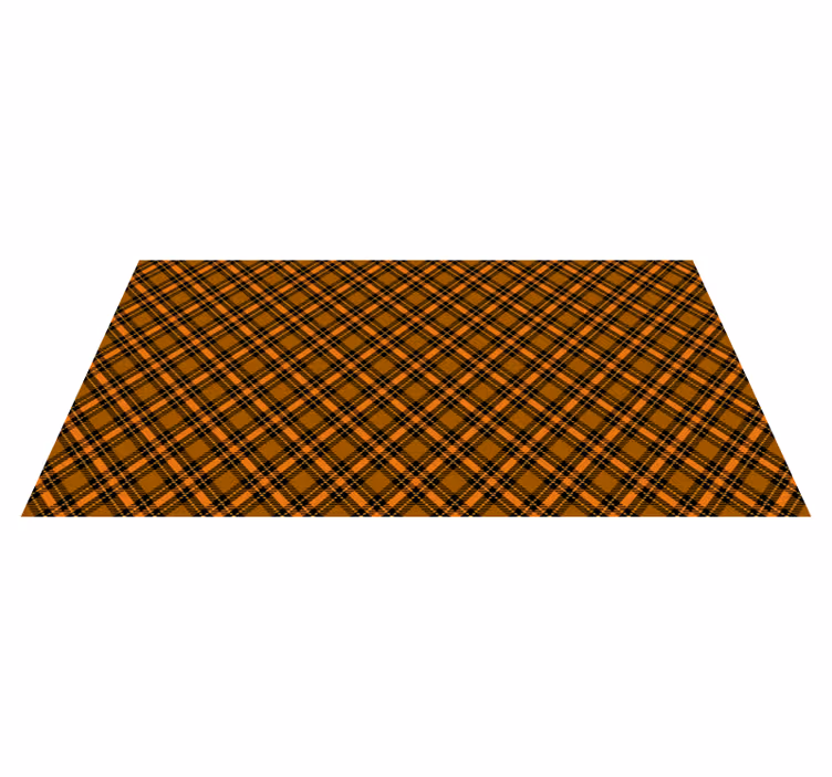 Autumn Plaid Pattern textured vinyl rug - TenStickers