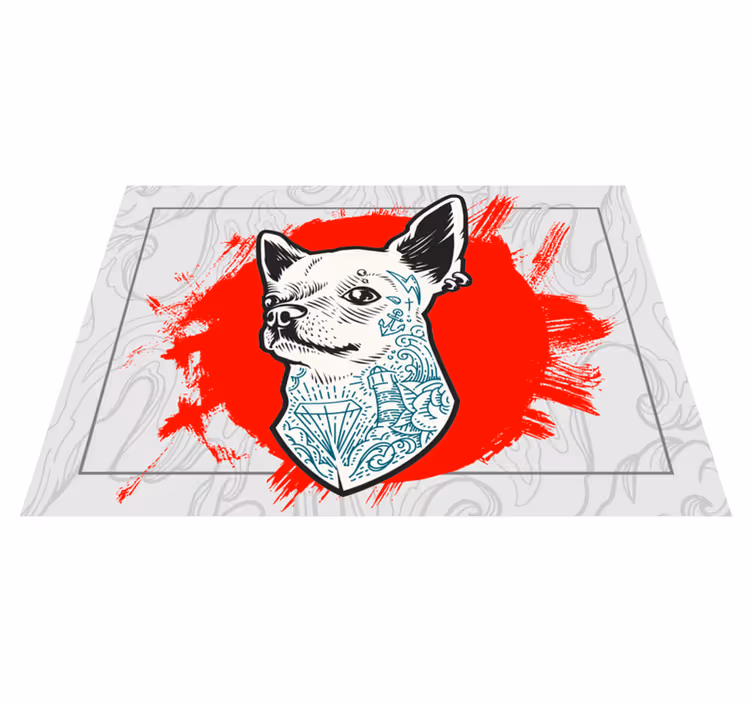 Chihuahua dog portrait animal vinyl rug - TenStickers