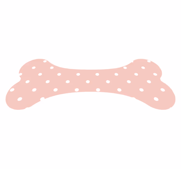 PINK POLKA DOT BONE modern vinyl rug - TenStickers