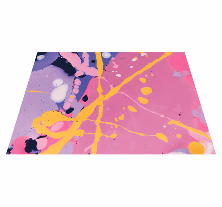 Colorful Abstract Splashes textured vinyl rug - TenStickers