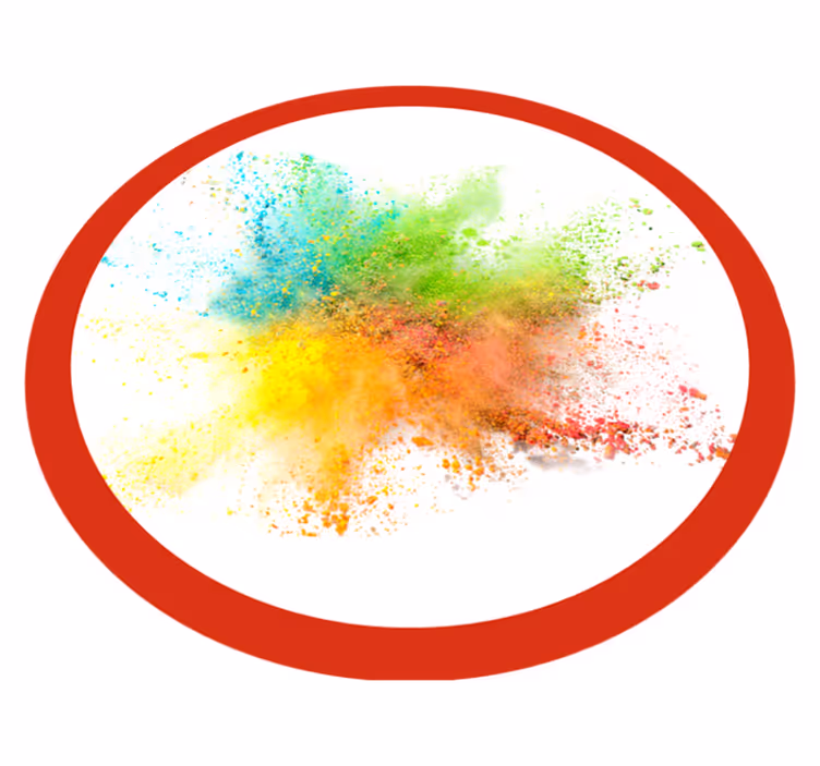 Colorful explosion effect bedroom vinyl rug - TenStickers