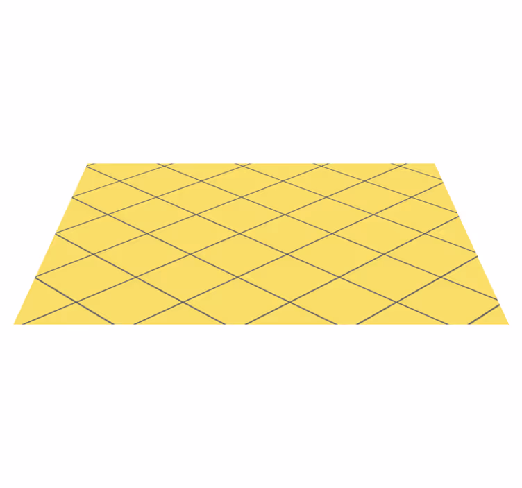 Yellow diamonds living room vinyl rug - TenStickers
