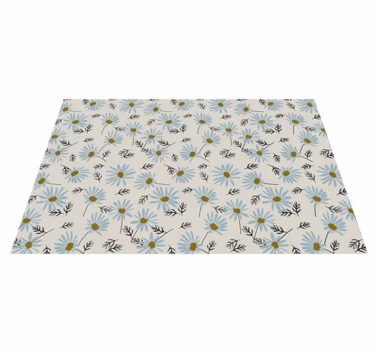 Floral Freshness living room vinyl rug - TenStickers