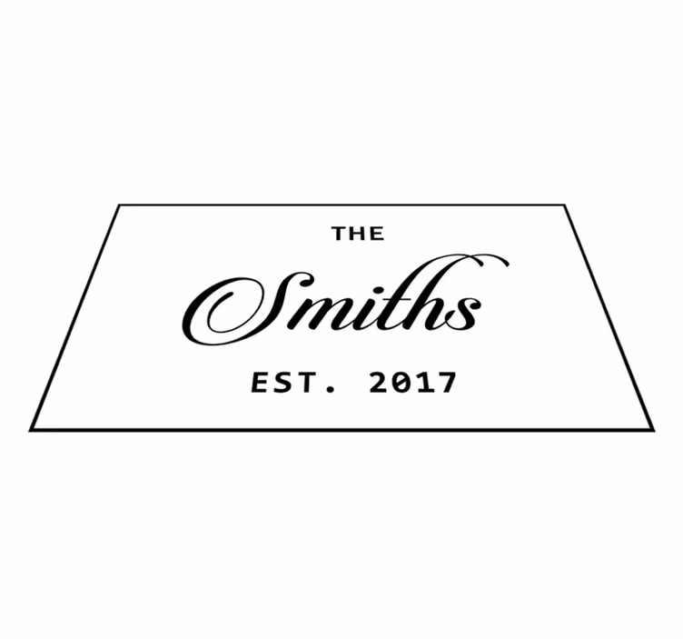 Cool family personalized personalised mat - TenStickers