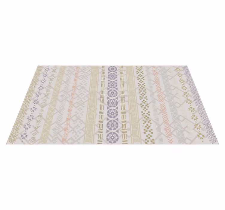 Geometric patterned kitchen vinyl rug - TenStickers