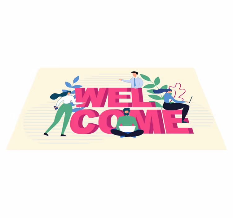 Professional welcome office vinyl rug - TenStickers