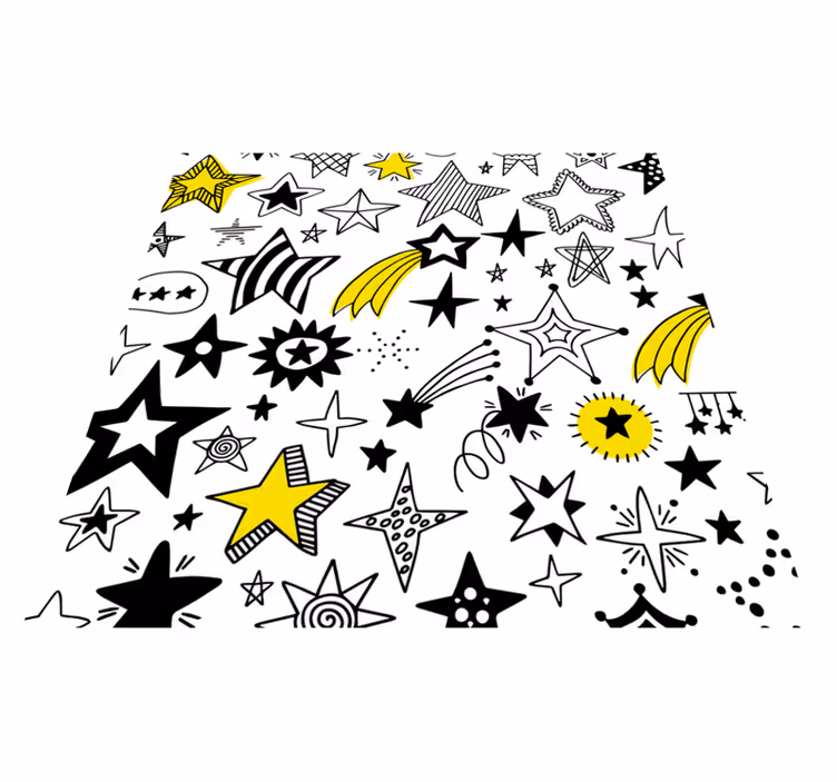 Starry Night Pattern teen vinyl rug - TenStickers