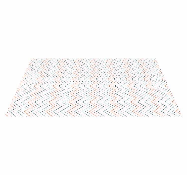 Zigzag Color Pattern ethnic vinyl rug - TenStickers
