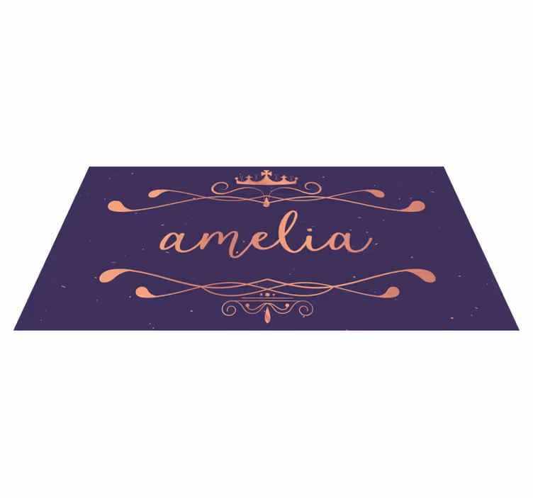 Personalized Name Mat custom vinyl rug - TenStickers
