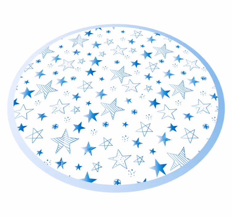 Starry Blue Pattern nursery vinyl rug - TenStickers