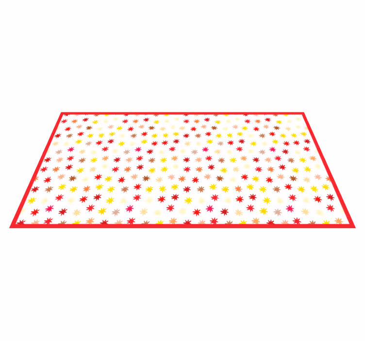 Vibrant Star Motif kids vinyl rug - TenStickers