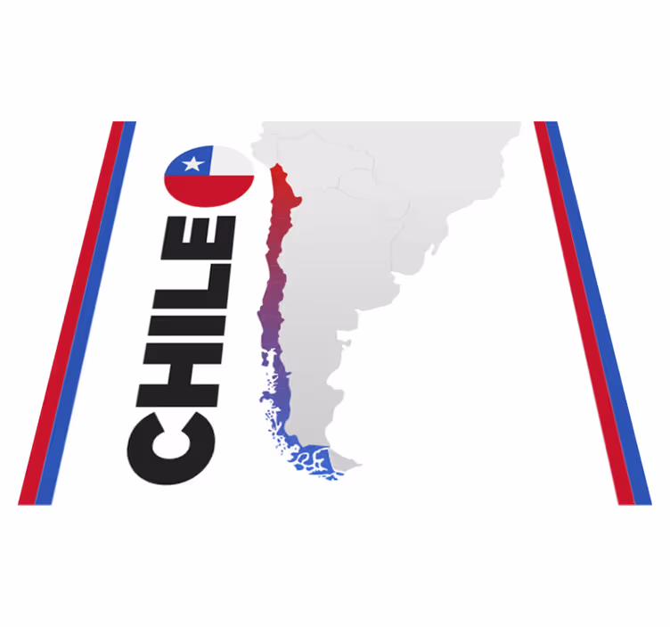 Chile Map world map vinyl rug - TenStickers