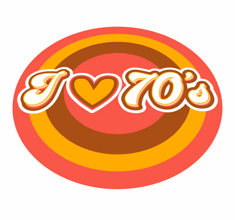 Retro Love Symbol vintage vinyl rug - TenStickers