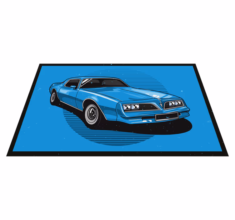 Strong motor muscle car living room rug - TenStickers