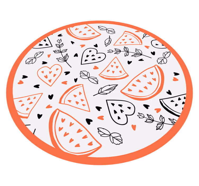 Sweet Heart Patterns kids vinyl rug - TenStickers