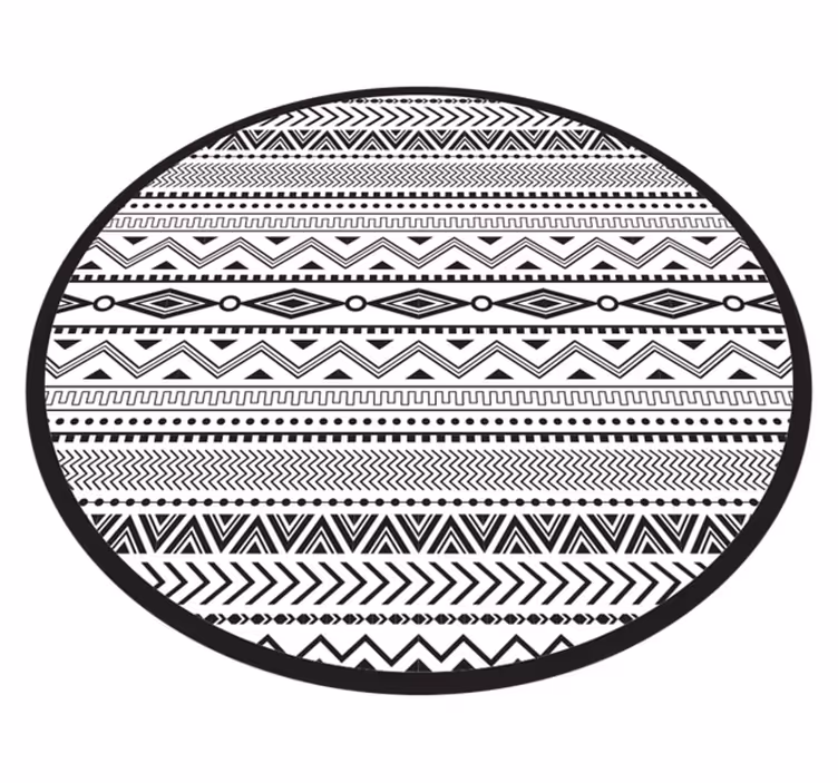 Abstract Geometric Elements Scandinavian vinyl rug - TenStickers