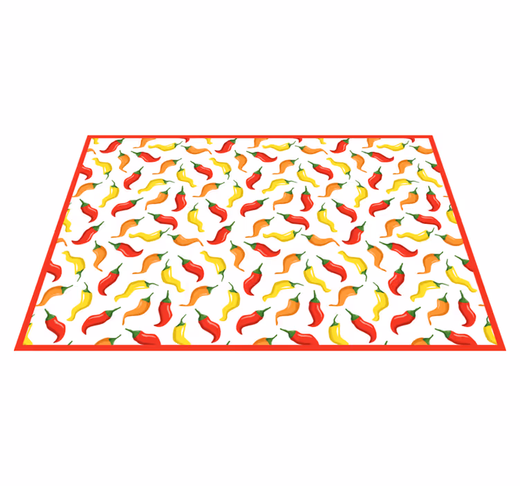 Chili Pepper Concept kids vinyl rug - TenStickers