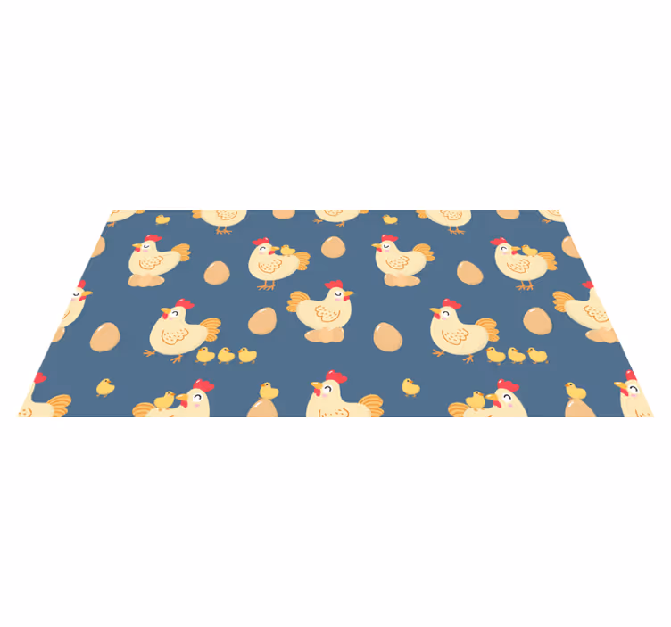 Charming Hen Pattern animal vinyl rug - TenStickers