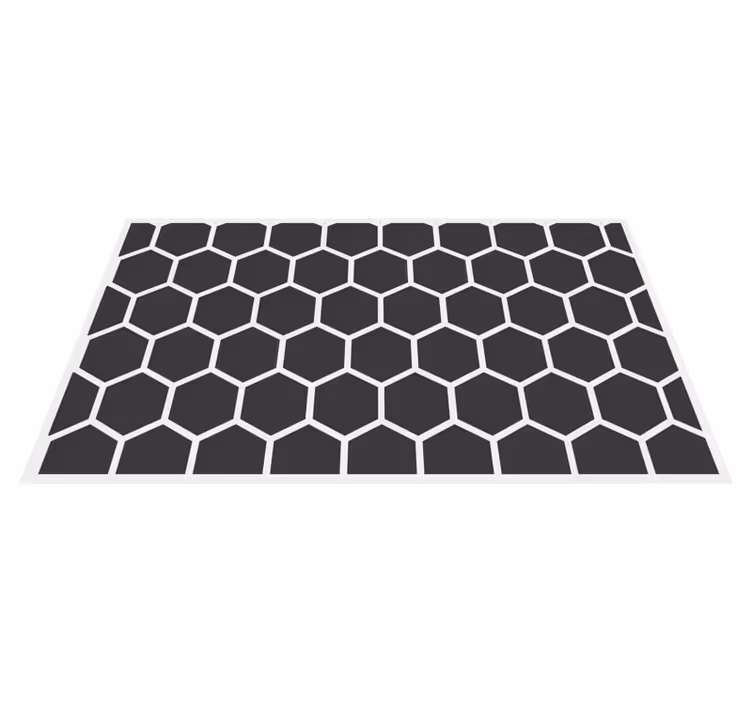 Geometric vinyl rug hexagonal pattern - TenStickers