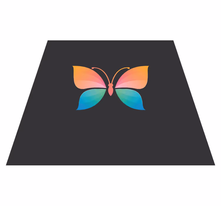 Vibrant Butterfly Concept nature vinyl rug - TenStickers