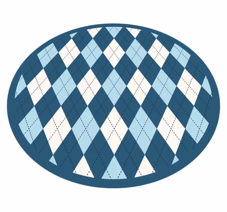 Diamond Pattern Elegance geometric vinyl rug - TenStickers