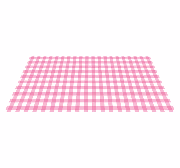 Pink Checked Motif striped vinyl rug - TenStickers