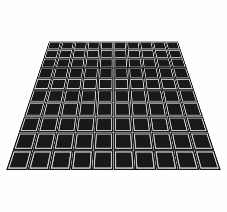 Geometric Square Arrangement tile vinyl rug - TenStickers