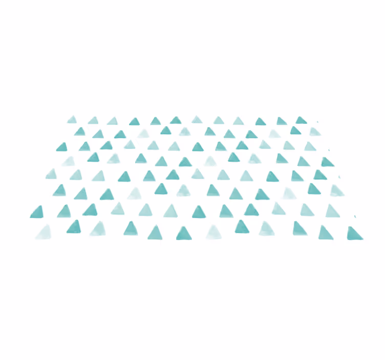 Blue striped watercolor triangles geometric rug - TenStickers