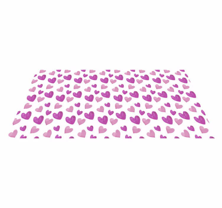 Heart Pattern Playful kids vinyl rug - TenStickers